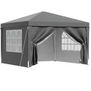 Gazebo 3x3 Pop Up Marquee Folding Tent Wedding Gazebos Camping Outdoor Shade Canopy Gray