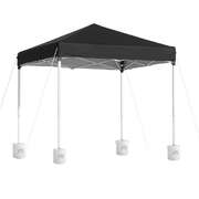 Outdoor Patio Marquee 2x2m Garden Shade With Base Pods Black