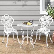 3Pc Outdoor Bistro Set - Rose White