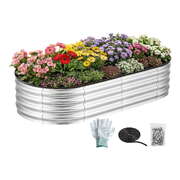 Raised Garden Bed Galvanised Steel Oval Planter | EXTG