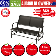 Outdoor Garden Swing Glider - Black