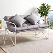 Outdoor Bench 2 Seater Grey 118.5x73.5x68.3cm