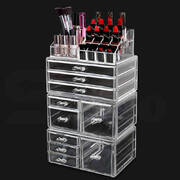 10 Drawers Clear Acrylic Cosmetic Makeup Organizer Jewellery Box