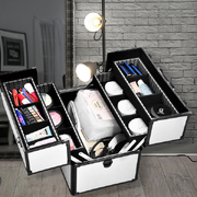 Portable Makeup Case 3 in 1 Cosmetic Organiser Beauty Travel Suitcase Black