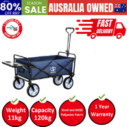 Garden Cart with Cup Holders Blue