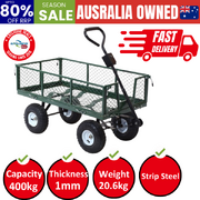 Mesh Garden Steel Cart - Green