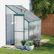 Greenhouse Aluminium Polycarbonate Green House Garden Shed1.9X1.27M