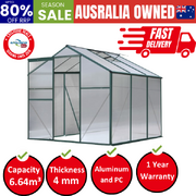 Greenhouse 1.9x1.9x1.83M Aluminium Polycarbonate Green House Garden Shed