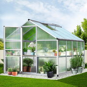 Greenfingers Greenhouse Aluminium Green House Garden Shed Greenhouses 3.02x2.5M