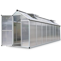 Green Fingers 4.8 x 1.9m Polycarbonate Aluminium Greenhouse