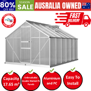 Greenhouse 3.6x2.5x1.95M Aluminium Polycarbonate Green House Garden Shed