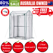 Mini Greenhouse PE Cover Green House Roll-Up Zippered Door 1.0x0.8x1.5M
