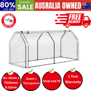 Mini Greenhouse PE Cover Green House Roll-Up Zippered Door 1.2x0.5x0.6M