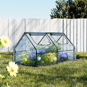 BlossomHaven: Compact 180x90x90cm Greenhouse Garden Shed