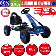 Rigo Kids Pedal Go Kart Ride On Toys Racing Car Rubber Tyre Blue