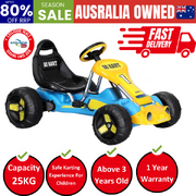 Rigo Kids Pedal Go Kart Ride On Toys Racing Car Plastic Tyre Blue