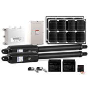 LockMaster Swing Gate Opener Auto Double 40W Solar Power Remote Control 1200KG