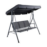 Outdoor 3 Seater Swing Chair With Canopy