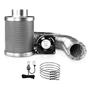 4" Ventilation Kit with Fan, Carbon Filter & Duct - Hydroponics Grow Tent
