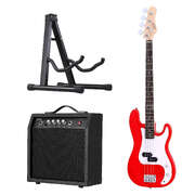 Electric Guitar Bass 47 Inch Set Kit 40W Bass Guitar Amplifier Guitar Stand Folding