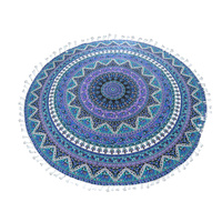 Mandala Towel with Terry Backing Violet 180cm  