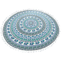 Mandala Towel W/ Terry Backing Nile 180Cm A/C He8520