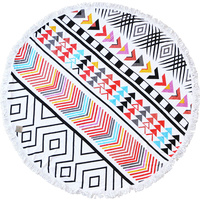 Round Beach Towel 150cm Printed Cherokee 