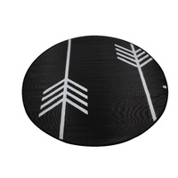 Round Outdoor Reversible Mat Weatherproof Arrows Design 200cm Diameter