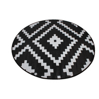 Round Outdoor Reversible Mat Weatherproof Diamond Design 200cm Diameter