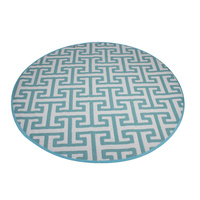 Round Outdoor Reversible Mat Weatherproof Weave Design 200cm Diameter