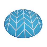 Round Outdoor Reversible Mat Weatherproof Herring Design 200cm Diameter