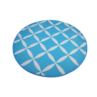 Round Outdoor Reversible Mat Weatherproof Wallpaper Design 200cm Diameter