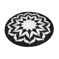 Round Outdoor Reversible Mat Weatherproof Kaleido Design 200cm Diameter