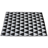 Rectangular Outdoor Reversible Mat Weatherproof Triangles Design 120 x 180cm