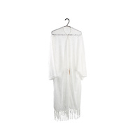 White Loose Classic Boho Beach Dress One Size Fits Most