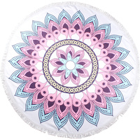 Round Beach Towels 150cm Microfibre Flower