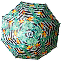 Beach Umbrella 180cm Geo Palm Design