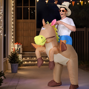Inflatable Cowboy Costume Adult Suit Blow Up Party Fancy Dress Halloween