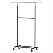 Clothes Rack Double Rod Adjustable Hanger Airer Rail Coat Stand