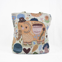 Light Apricot Elephant Tote Bag
