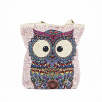 Embroidered Hoot Owl Tote Bag
