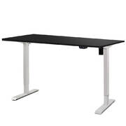 Electric Motorised Height Adjustable Standing Desk - White Frame with 100cm Black Top