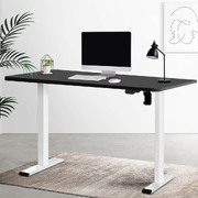 Electric Standing Desk Motorised Sit Stand Desks Table White Black 140cm