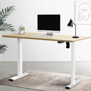 Motorised Sit-Stand Desks: Electric Standing Desk in White Oak | 140cm