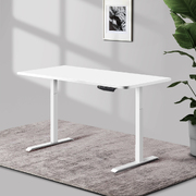 Standing Desk Motorised Sit Stand Table Height Adjustable Computer Laptop Desks Dual Motors 140cm White