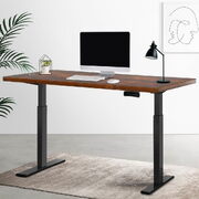 Black Walnut Height Adjustable Electric Desk
