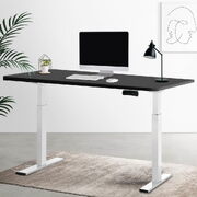 Sleek Electric Standing Desk in White and Black - 140cm