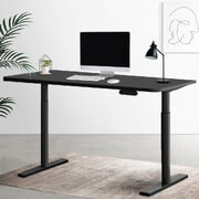 Elegant Black 140cm Height Adjustable Electric Standing Desk