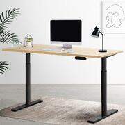 Standing Desk Motorised Electric Dual Motor White Oak 140CM