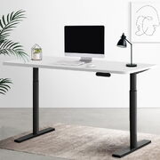 Adjustable Electric Standing Desk in Black and White - 140cm
